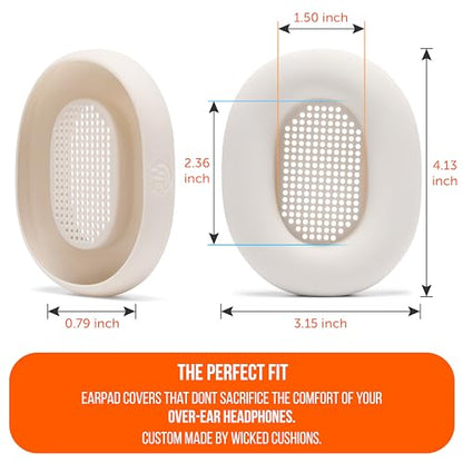 WC SweatZ XM5 - Patented Earpad Sweat Covers for Sony WH1000XM5 by Wicked Cushions | Full 360 Earpad Protection | Sweatproof & Easily Washable | Silver - color: Silver