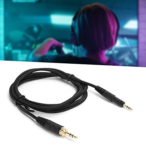 Replacement Coiled Audio Cable for ATHM50x M40x Headphones, 3.5mm Wired Aux Cord with 6.35mm Adapter, OFC Copper for Enhanced Bass & Clarity