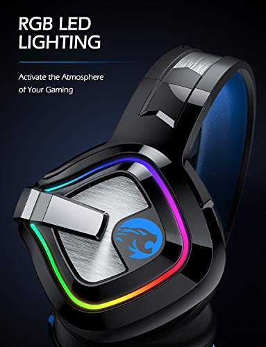 ZIUMIER Gaming Headset for PC, PS4, PS5, Xbox One, Xbox Series S/X, Switch, Noise Canceling Microphone, Stereo Surround Sound, 3.5mm Wired Gaming Headphones