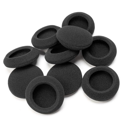 Universal Foam Ear Pads Cushion 70mm,2.76", 5Pairs Premium 4-5mm Thickness High Density Foam Headphone Earpads for Music, Gaming, Office & Call Center Headsets