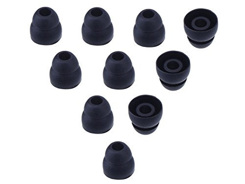 5 Pairs Replacement Double Flange Eartips Earbuds Eargels Earpads for Powerbeats 2 Wireless Beats by dr dre (Small)