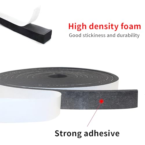 Foam Insulation Tape self Adhesive,1In x 1In x 13Ft Weather Stripping for Doors and Windows,Sound Proof soundproofing Door Seal,Weatherstrip,Pipe Cooling, Air Conditioning Seal Strip - size: 1 in x 1 in x 13 ft