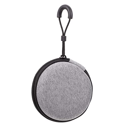 Nylon Earphone Storage Box with Lanyard, Silver