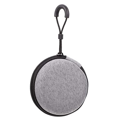 Nylon Earphone Storage Box with Lanyard, Silver