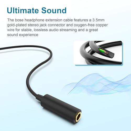 Headphone Extension Cord for Bose Compatible with Bose QuietComfort, QC45, QC35 II, QC35, QC25, NC700 Headphones, 3.5mm Male to Female Stereo Audio Cable for Phone, PS4, Switch, Tablets (16.4ft) - style: 16.5FT