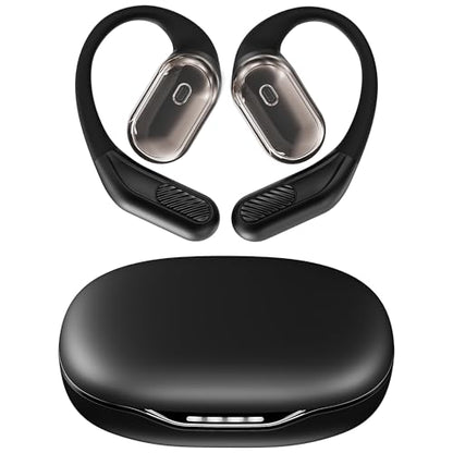 Open-Ear Headphones, Over Ear Earbuds with Ear Hooks, Wireless Earbuds Bluetooth 5.4 with Microphone, 60H Playtime, IPX7 Waterproof, Touch Control, Clear Calls for Running Workouts Sports | Wireless Earbuds Bluetooth 5.4 for Running, Rich Bass, Hi-Res Aud