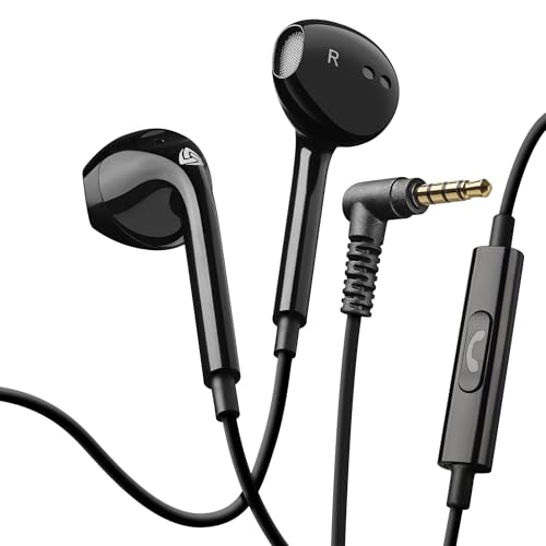LUDOS Zenith Wired Earbuds in-Ear Headphones, 5 Year Warranty, Earphones - color: Black, size: 3.5 mm
