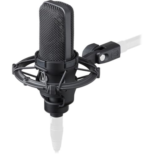 Audio-Technica AT4040 Studio Microphone Bundled with Professional Microphone Arm + 20 Ft XLR Cable + Wind Screen Pop Filter + Cleaning Cloth (5 Items) - style: AT4040 + Arm + Pop Filter & Cable