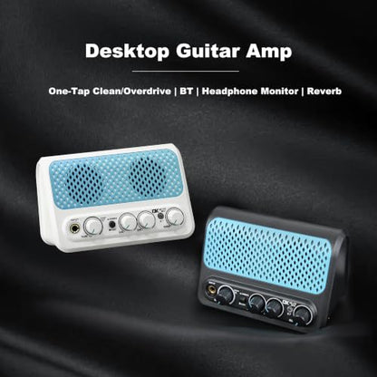 Dekode iG-10Mini Electric Guitar Amplifier, 10W Portable Mini Guitar Amp with Reverb, Clean/Overdrive Channels, Bluetooth, Headphone Jack, 4-6H Playtime, Rechargeable, Travel and Outdoor Use | BT 5.0, 2 Channels (Clean/Overdrive), 1.75” Speaker, Headphone