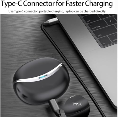 Wireless Earbuds Bluetooth 5.3 ENC Headset Low Latency Gaming Headset, TWS Stereo Wireless Headset Noise Canceling Gaming Earbuds with Microphone, IPX5 Water and Sweat Resistant, Black