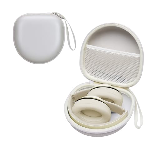 Headphone Case Compatible with JBL/Beats/BERIBES/Jlab/Picun/TOZO/KVIDIO/Soundcore Anker/Skullcandy Noise Cancelling Over-Ear Headphones, Pearl Cream - color: Pearl Cream