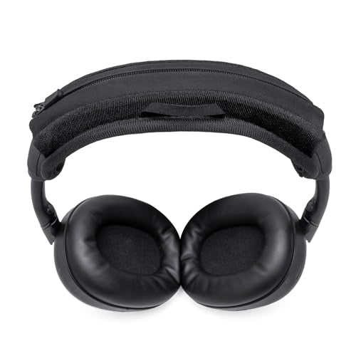 Headband Cushion Cover Compatible with Sony WH-1000XM6, WH-1000XM5, WH-1000XM4, WH-1000XM3,WH-1000XM2, MDR-1000X Headphones, 6mm Thick Cushion, No Wobble Zipper Slider, with Hanging Loop