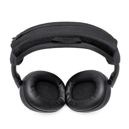Headband Cushion Cover Compatible with Sony WH-1000XM6, WH-1000XM5, WH-1000XM4, WH-1000XM3,WH-1000XM2, MDR-1000X Headphones, 6mm Thick Cushion, No Wobble Zipper Slider, with Hanging Loop