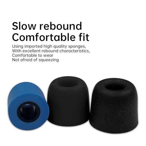 CCA Memory Foam Earbud Tips Soft&Bouncy Premium Replacement EarphoneTips(3 Pairs)