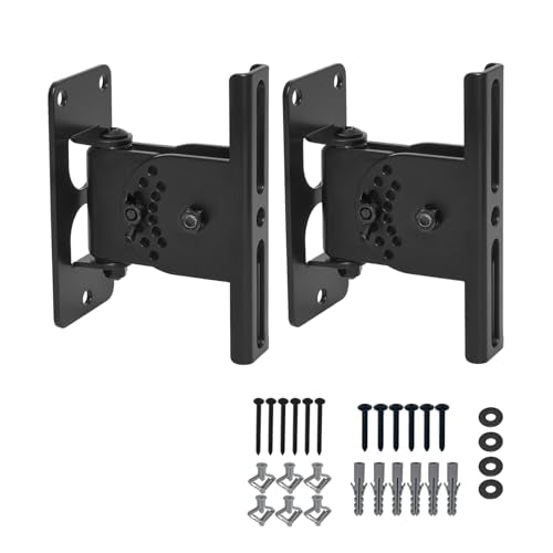 Speaker Wall Mount, Swivel and Tilt, 2 Packs, Hold up to 30lbs | All Metal Column Speaker Mount, Easy DIY Assembly, HD-626 , Black - style: HD-626