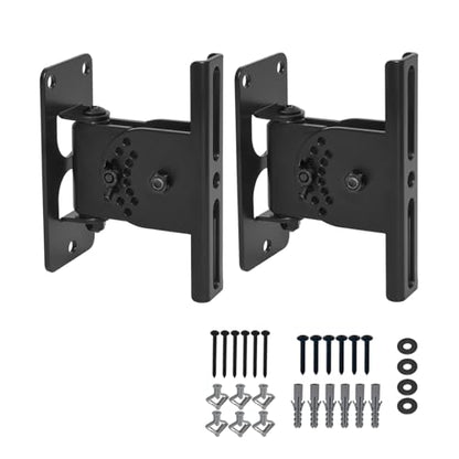 Speaker Wall Mount, Swivel and Tilt, 2 Packs, Hold up to 30lbs | All Metal Column Speaker Mount, Easy DIY Assembly, HD-626 , Black - style: HD-626