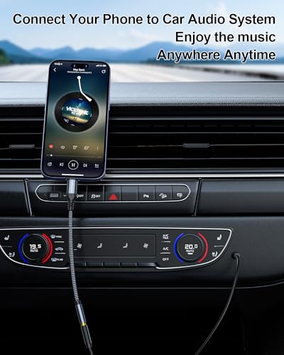 USB C to 3.5mm Audio Adapter - Headphone Jack to USB-C Dongle, Hi-Res DAC Type-C to Aux Female Adapter for Car & Home Stereo, Compatible with iPhone 15/16/17 Series, Galaxy S25, S24, Pixel 10, 9, iPad