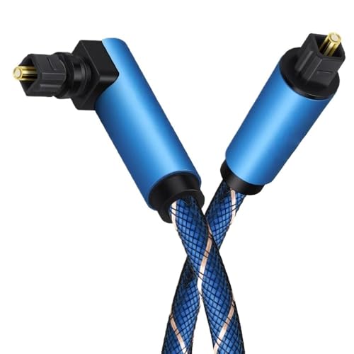 90 Degree Digital Optical Audio Cable 5.1 Right Angle SPDIF Cable for Blu-ray Player Soundbar Fiber Cable(LS90,1.5m) - color: LS90, size: 1.5m