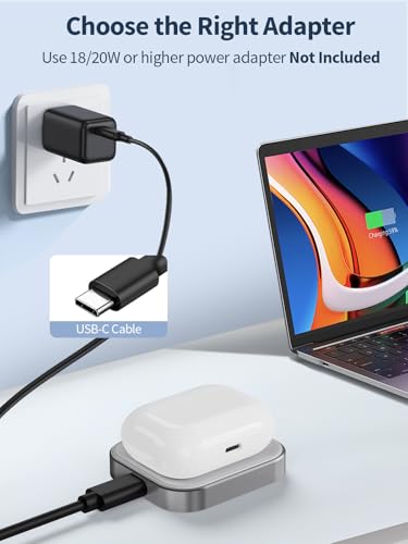 AirPods Pro Charger - Wireless Charging Station for AirPods 4 (withActive Noise Cancellation)/ 3rd/ 2rd, Gray - color: Aluminum(Grey)-for AirPods