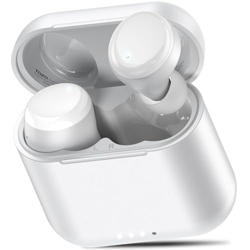 TOZO T6 Wireless Earbuds Bluetooth 5.3 Stereo Sound in Ear Headphones | 50H Playtime Wireless Charging Case App Customizable EQs IPX8 Waterproof Earphones White - color: White
