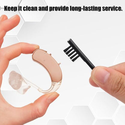 9pcs Hearing Aid Cleaning Brush, Nylon Hearing Amplifier Cleaner Brushes Tools Accessories Supplies with Wax Loop and Magnet for Hear Aids Earbuds Headphones & Electronic Devices