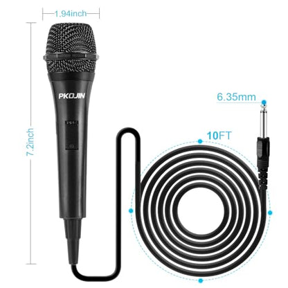 Dynamic Karaoke Microphone for Singing, Vocal Wired Microphone for Karaoke, Handheld Mic with 10 Ft Cable, Mics for Speaker with ON/Off Switch