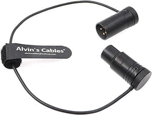 Alvin's Cables Low-Profile 3 Pin XLR Male to Female Cable Original Connector Balanced Microphone Audio Cord Sommer SOD-14 - size: 12 inches