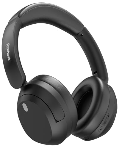 KIMHOST T30 Active Noise Cancelling Headphones, 120Hrs Playtime Bluetooth 5.3 Headphones, Multipoint, Deep Bass, Foldable, HiFi Stereo Wireless Over Ear Headphone for Travel, Office, Music, Game, Gym