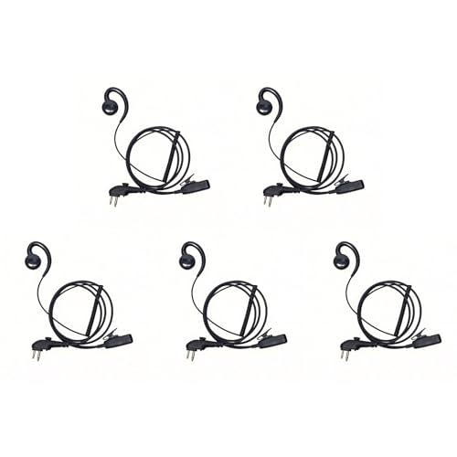 5-Pack PD500 MIC PTT Earpiece Headset Compatible with Hytera Walkie Talkie