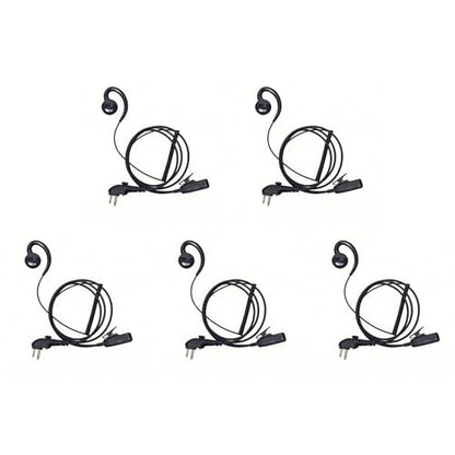 5-Pack PD500 MIC PTT Earpiece Headset Compatible with Hytera Walkie Talkie