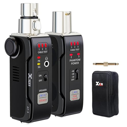 XVIVE AT-3 Audio Tester Ultra, Split-Design 5-in-1 Signal Generator, Long-Distance XLR/DMX Cable Tester,Phantom Power Checker, XLR Input Meter, Headphone & Built-in Speaker Monitor, USB-C Rechargeable - style: AT-3 ULTRA