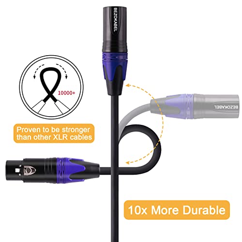 XLR Splitter, Balanced XLR Splitter Cable Male to 2 Female, XLR Y Splitter Cable 3-Pin - 1ft - size: 1ft, style: Male to 2 Female XLR