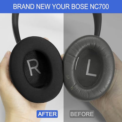 Replacement Ear Pads for Bose 700, Cooling Earpad Cushions for Bose NC700 - color: Matte Black-Cooling