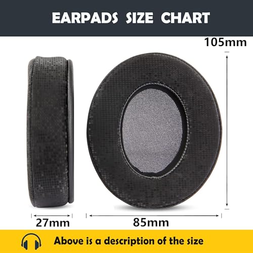 HS45 Stereo Earpads Replacement for Corsair HS35 Stereo/HS45 Stereo Gaming Headsets Ear Cushions with Protein Leather and Memory Foam