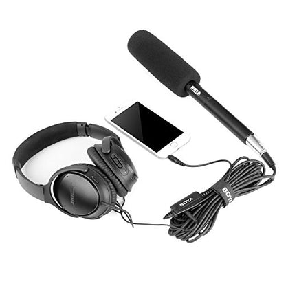 BOYA BCA6 XLR Female to 3.5mm TRRS Connector Adjustable Volume Microphone Cable Adapter Mini Jack AUX Cord Audio Wire 6m Compatible with iPad iPhone iPod Touch Android Mobile Devices