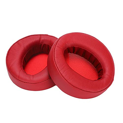 Replacement Ear Pads Cushion for Headset Headphone, Red Earpads with Soft Foam, Comfortable Fit Compatible with Most Over Ear Headphones - color: Red