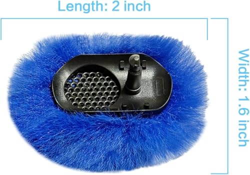 2 Packs-Blue Hangcheng Microphone Windscreen Compatible with DJI MIC 2 (Not for DJI MIC 1) / OSMO POCKET Microphone Furry Wind Muff (Not Include Microphone Device) - color: blue-2pcs