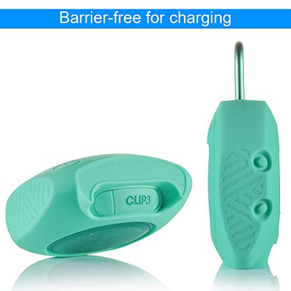 Protective Silicone Stand Up Case for JBL Clip 3 Waterproof Portable Speaker (Teal) - color: Teal