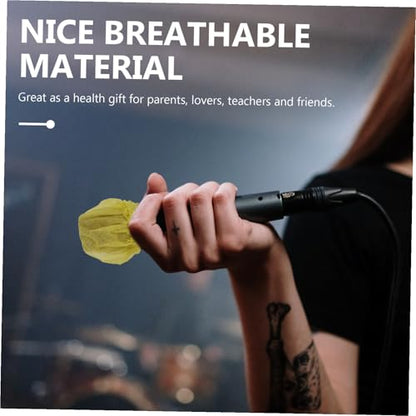 Vaguelly 200pcs Non-woven Microphone Disposable Protective Sleeves for Spatter Compatible Microphones for Events and Recording Environments