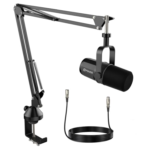 XLR Dynamic Microphone for Vocal Recording, Podcasting, Gaming, Live Streaming&Broadcasting, All Metal Cardioid Mic, Voice-Isolating Technology, with Boom arm SL40X+ - style: SL40X with Boom Arm