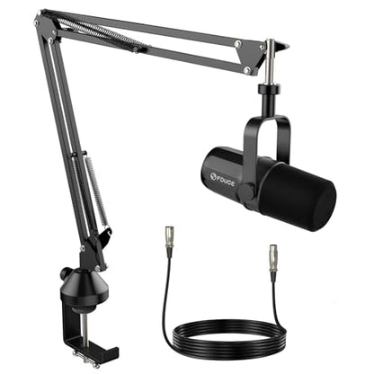 XLR Dynamic Microphone for Vocal Recording, Podcasting, Gaming, Live Streaming&Broadcasting, All Metal Cardioid Mic, Voice-Isolating Technology, with Boom arm SL40X+ - style: SL40X with Boom Arm