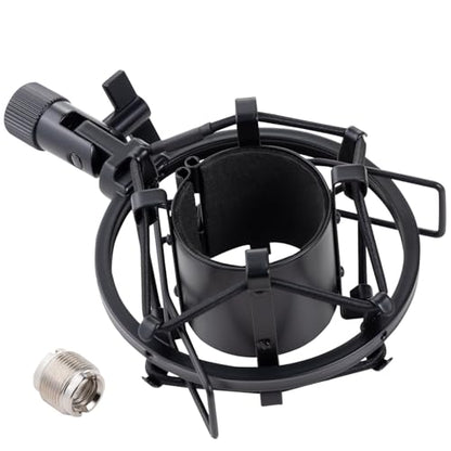 Microphone Shock Mount, Metal Mic Holder Clip for 1.65-1.85"(42-47mm) Diameter Condenser Mics Reduce Vibration Noise and Improve Recording Quality for Bluebird Baby Bottle CAD U37 GXL2200