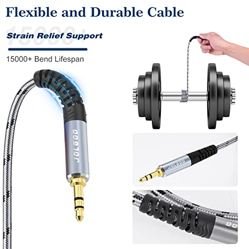 JOLGOO 3.5mm Male to XLR Male Stereo Audio Adapter Cable, 1/8 inch Mini Jack to XLR Adapter, 1 Feet - style: 3.5mm Male to XLR Male