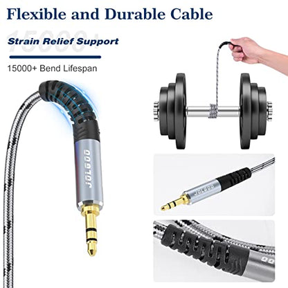 JOLGOO 3.5mm Male to XLR Male Stereo Audio Adapter Cable, 1/8 inch Mini Jack to XLR Adapter, 1 Feet - style: 3.5mm Male to XLR Male
