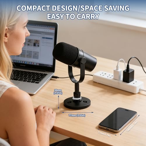 Desktop Microphone Stand for Shure MV7i/MV7x | Secure & Space-Saving Desk Stand for Shure MV7i and MV7x Podcast Mic,Detachable microphone base with locking nut - size: for Shure MV7i/MV7x