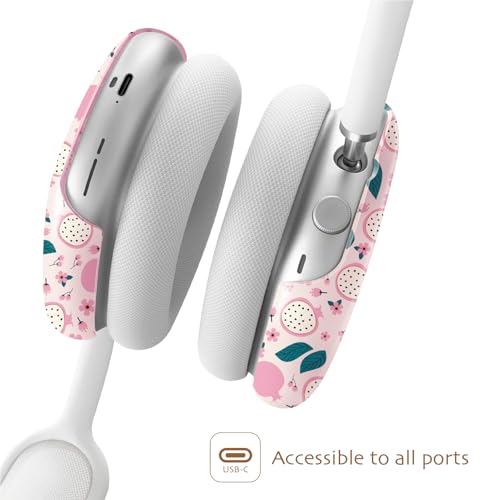 iBenzer Protective Case for AirPods Max Headphones, Ear Cups Cover for Apple AirPods Max (2024 USB-C / 2020 Lightning), Blushing Pom, AP-MAX-122 - color: Blushing Pom