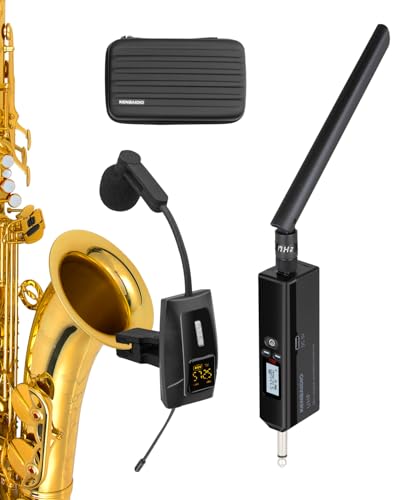 UHF Wireless Saxophone Instrument Microphone System 196ft Range - style: U-720 Saxophone Microphone