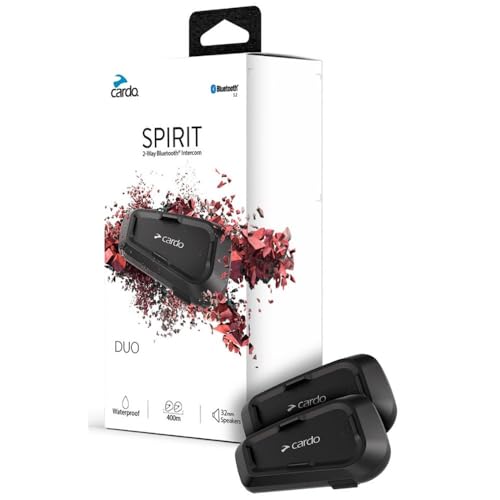 Cardo Systems Spirit Motorcycle Bluetooth Communication Headset - Black, Dual Pack - size: 2 Pack, style: Spirit