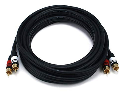PREMIUM 2 RCA Plug/2 RCA Plug M/M 22AWG Cable - 15ft - size: 15ft
