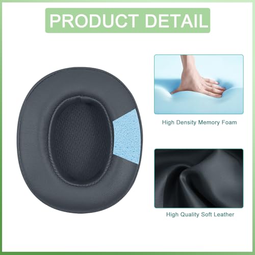 Replacement Earpads for Skullcandy Crusher EVO Headphones,Compatibel Crusher EVO Replacement Ear Pads,Upgraded Ear Covers with Soft Protein Leather,Optimized Noise Isolation Memory Foam (Dark Grey) - color: Dark Grey